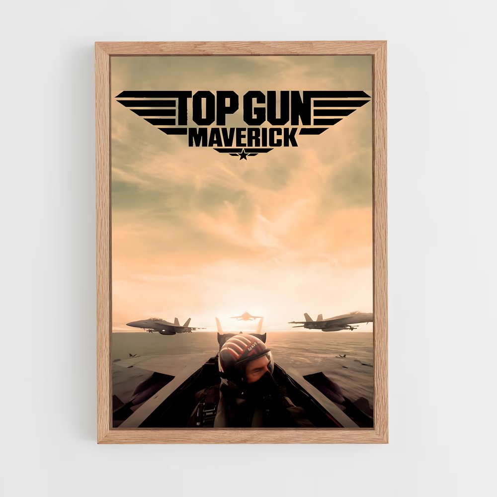 top-gun-7 cadre Bois clair
