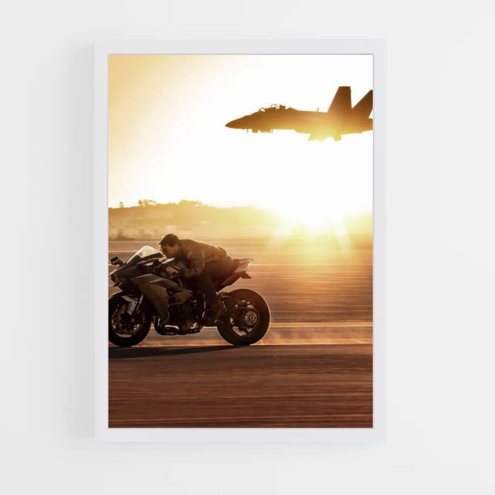 Poster Top Gun Motorcycle Airplane