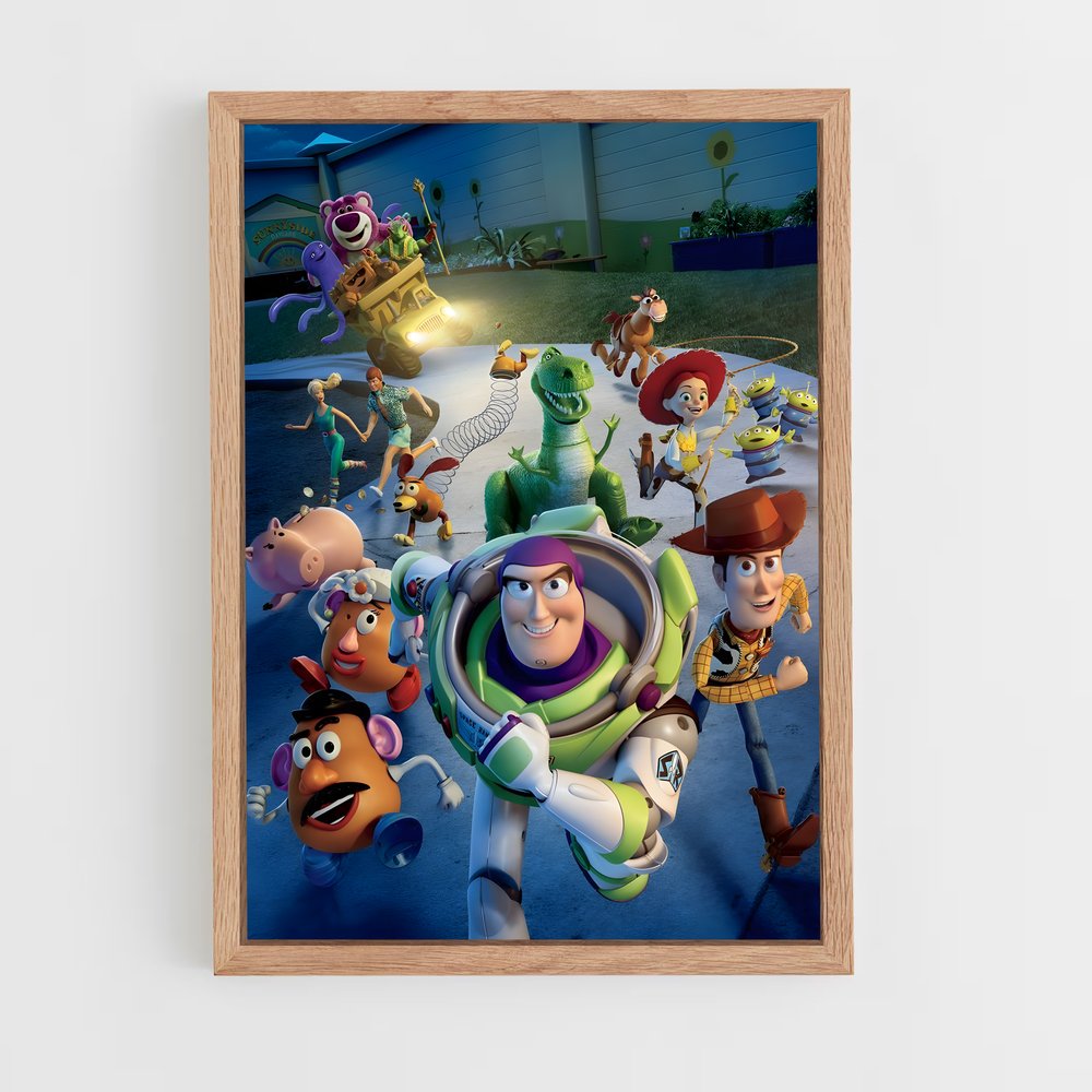 toy-story-7 cadre Bois clair