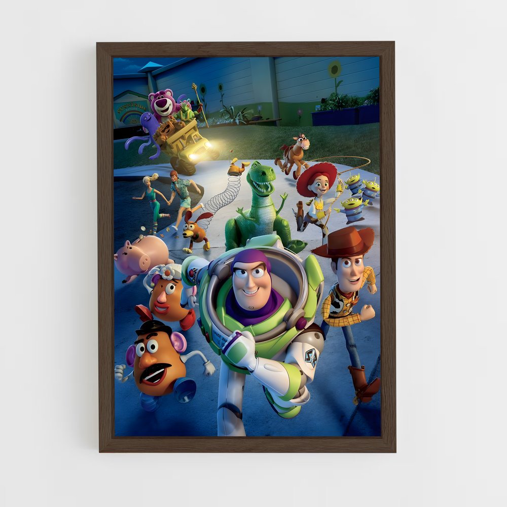 toy-story-7 cadre Bois foncé