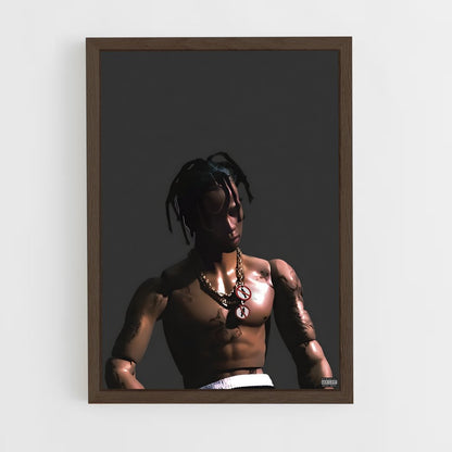 travis-scott-11 cadre Bois foncé