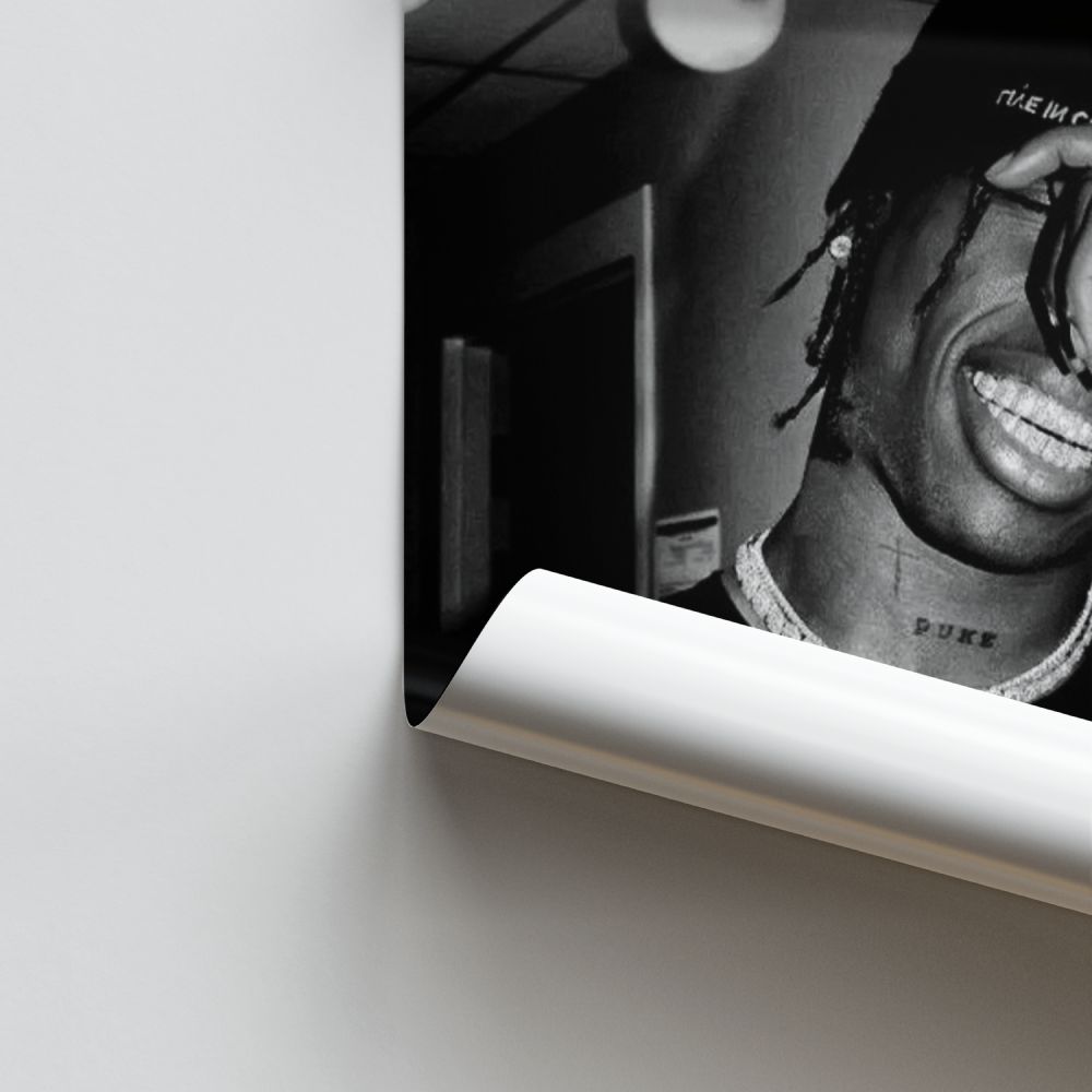 Travis Scott Grey Poster