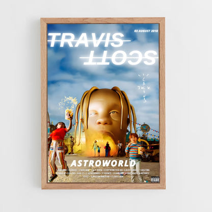 travis-scott-19 cadre Bois clair