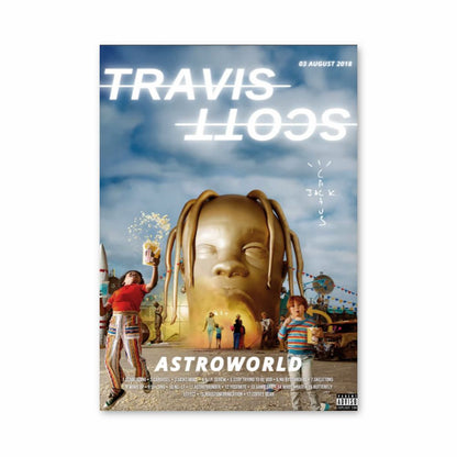 Travis Scott Gold Poster