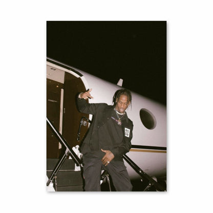 Travis Scott Private Jet Poster