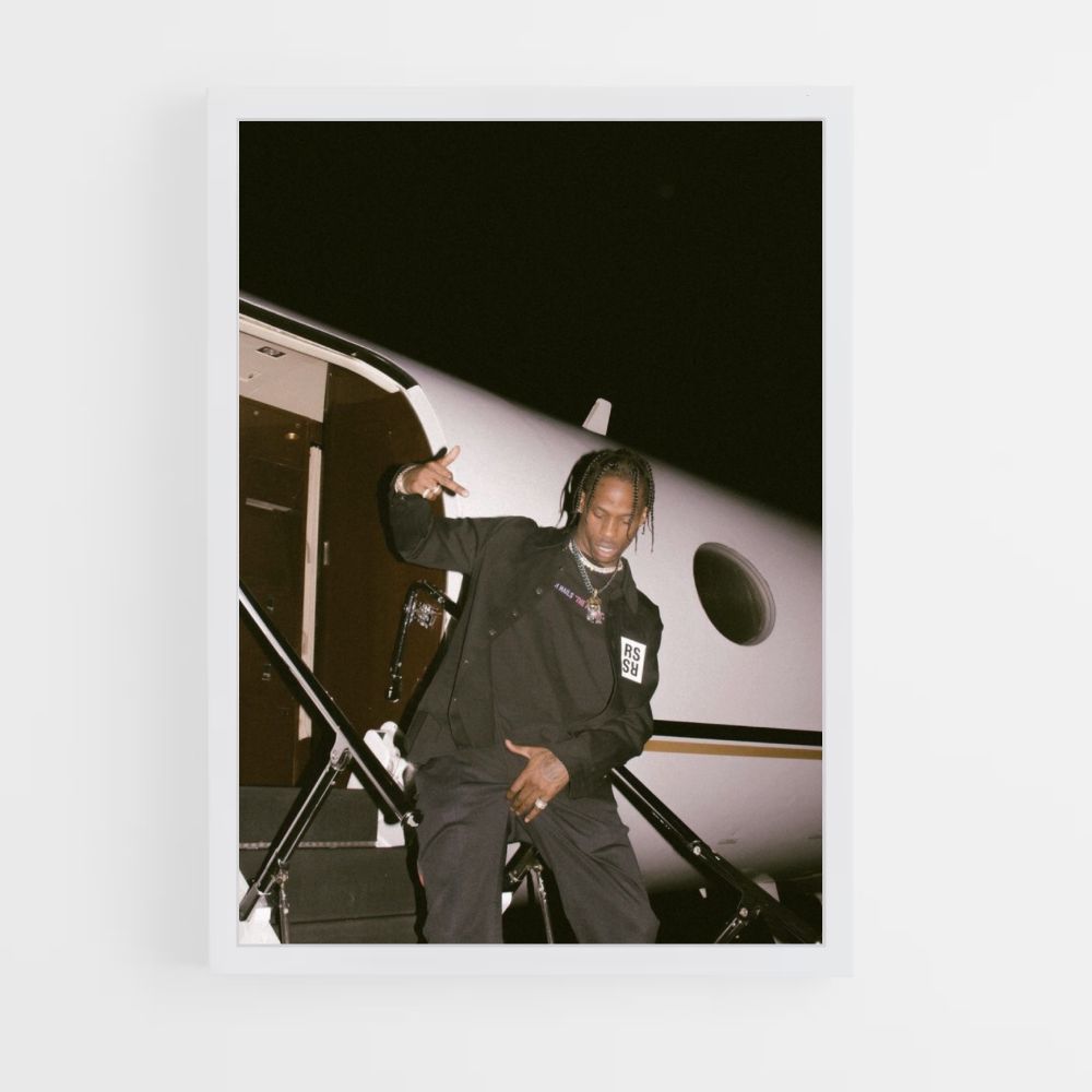 Travis Scott Private Jet Poster