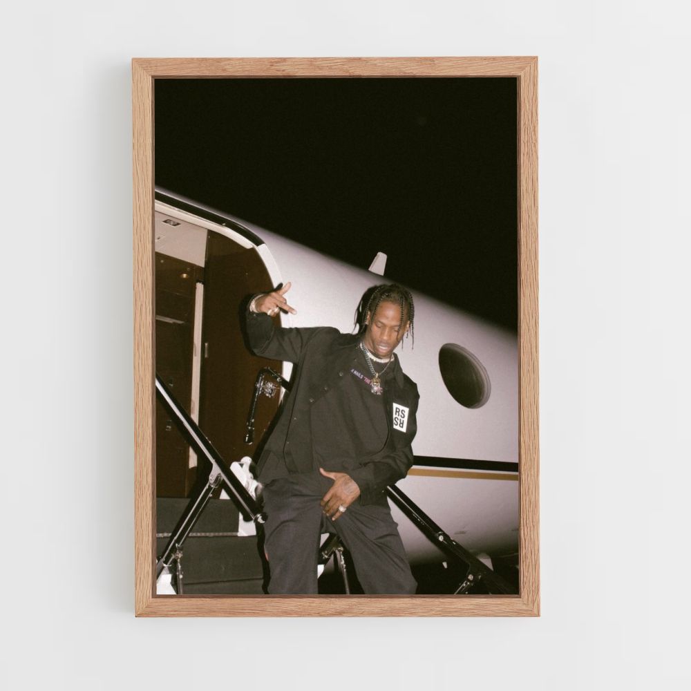 Travis Scott Private Jet Poster