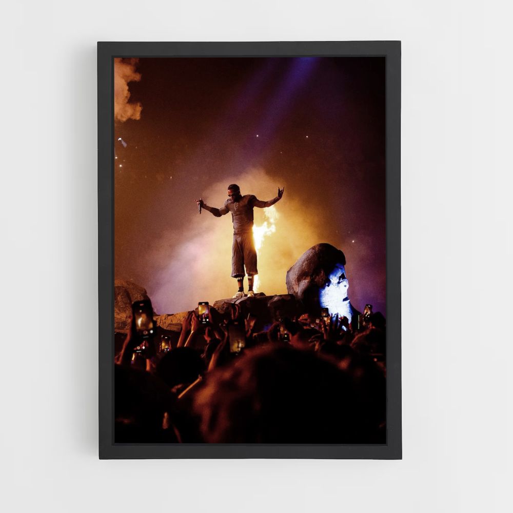 Travis Scott Flame Poster