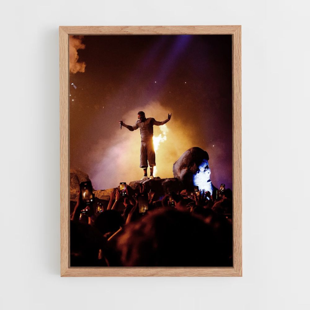 Travis Scott Flame Poster