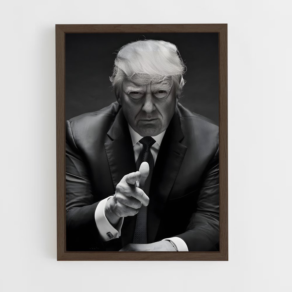 trump-3 cadre Bois foncé