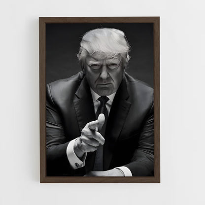 trump-3 cadre Bois foncé