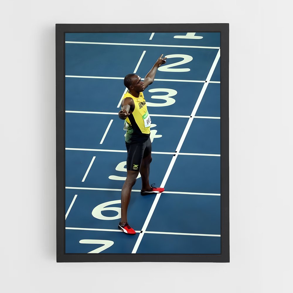 usain-bolt-3 cadre Noir