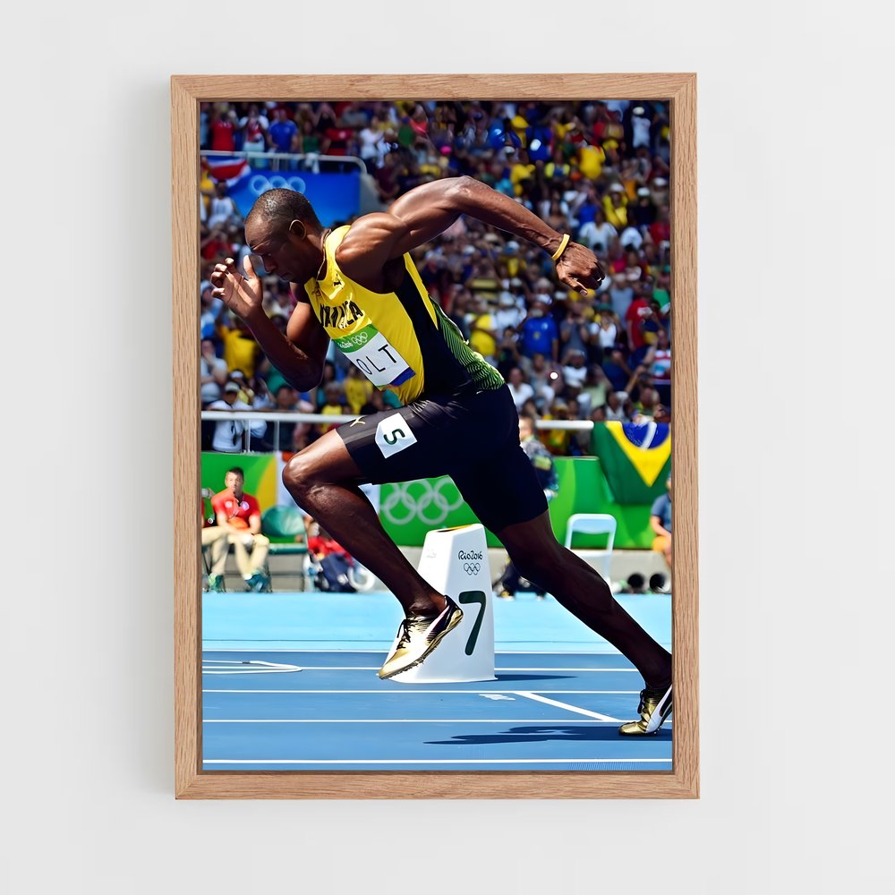 usain-bolt-4 cadre Bois clair