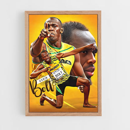 usain-bolt-6 cadre Bois clair