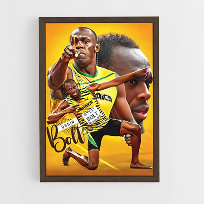 usain-bolt-6 cadre Bois foncé