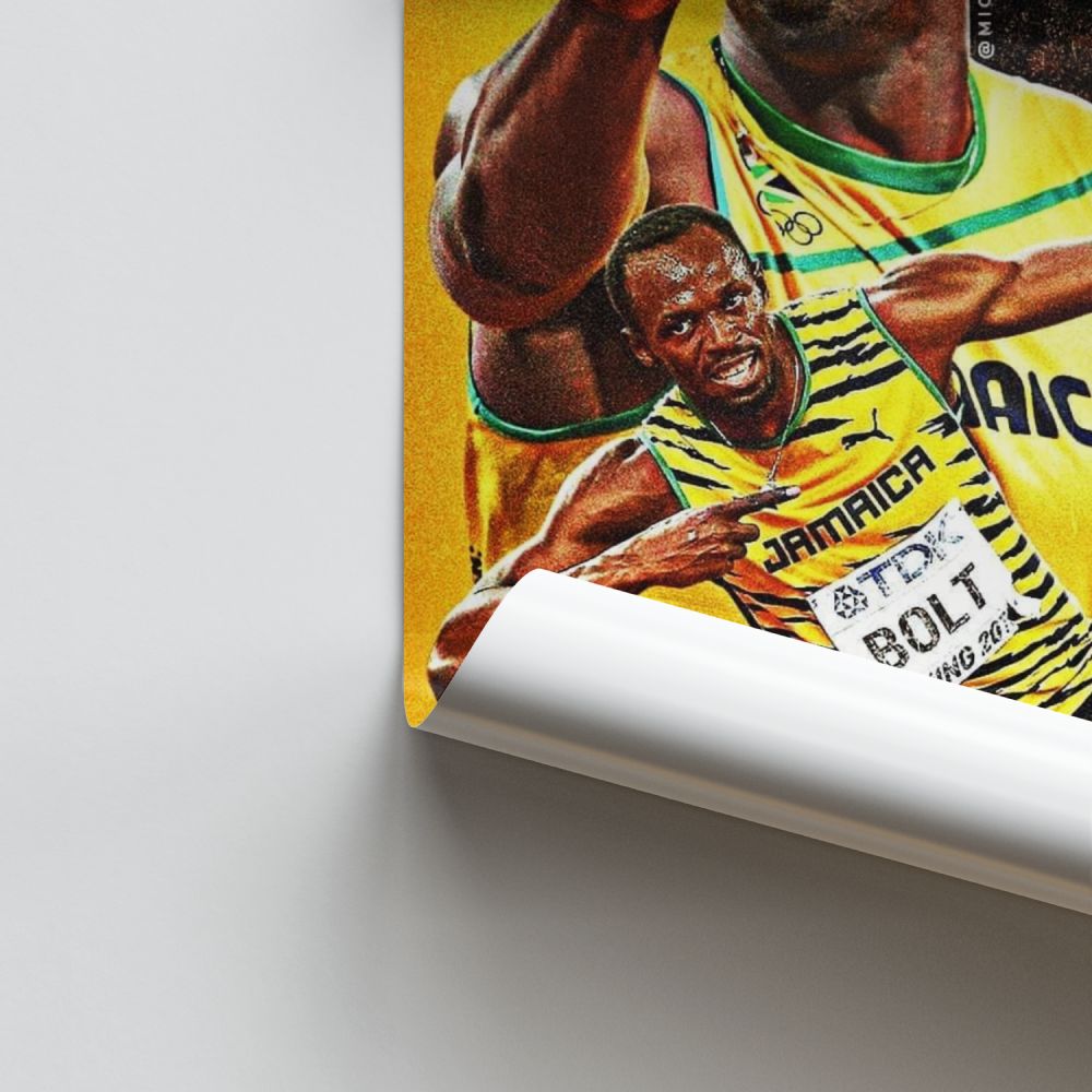 Usain Bolt Yellow Poster