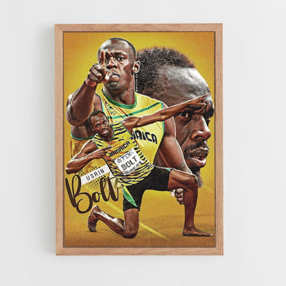 Usain Bolt Yellow Poster