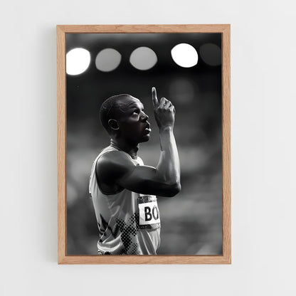 usain-bolt-7 cadre Bois clair