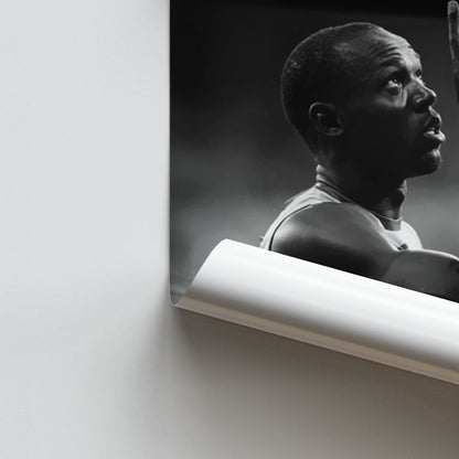 Usain Bolt Black and White Poster