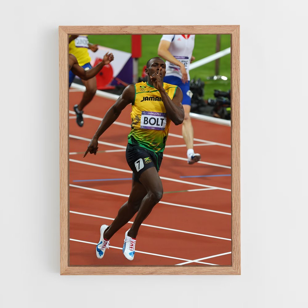 usain-bolt-8 cadre Bois clair
