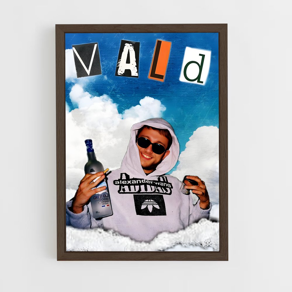 vald-9 cadre Bois foncé