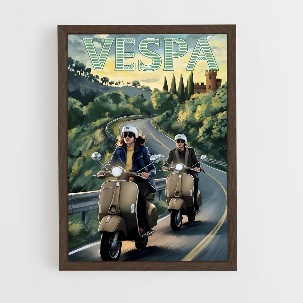 vespa-5 cadre Bois foncé