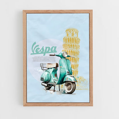 vespa-6 cadre Bois clair