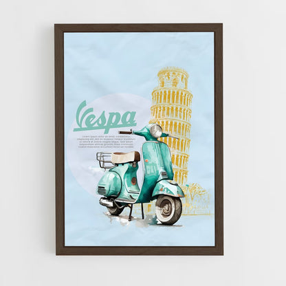 vespa-6 cadre Bois foncé