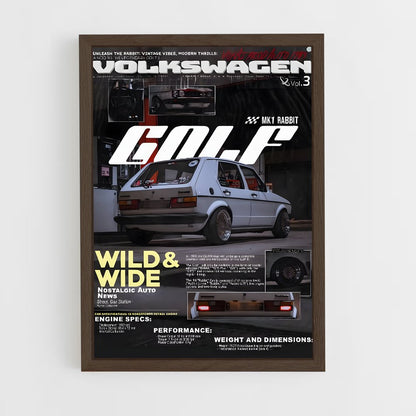 volkswagen-1 cadre Bois foncé