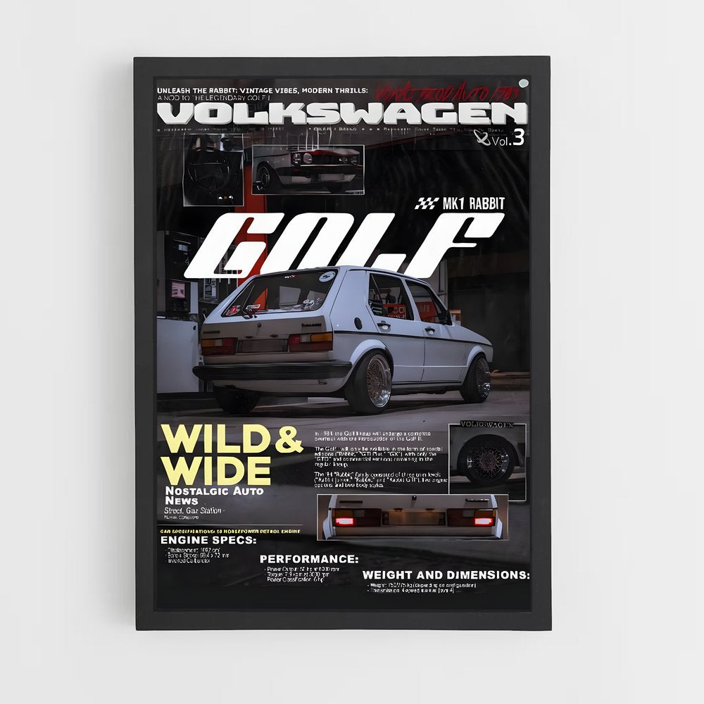 volkswagen-1 cadre Noir