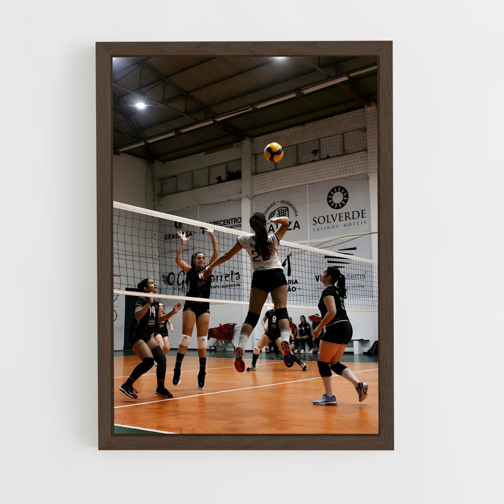 volleyball-5 cadre Bois foncé