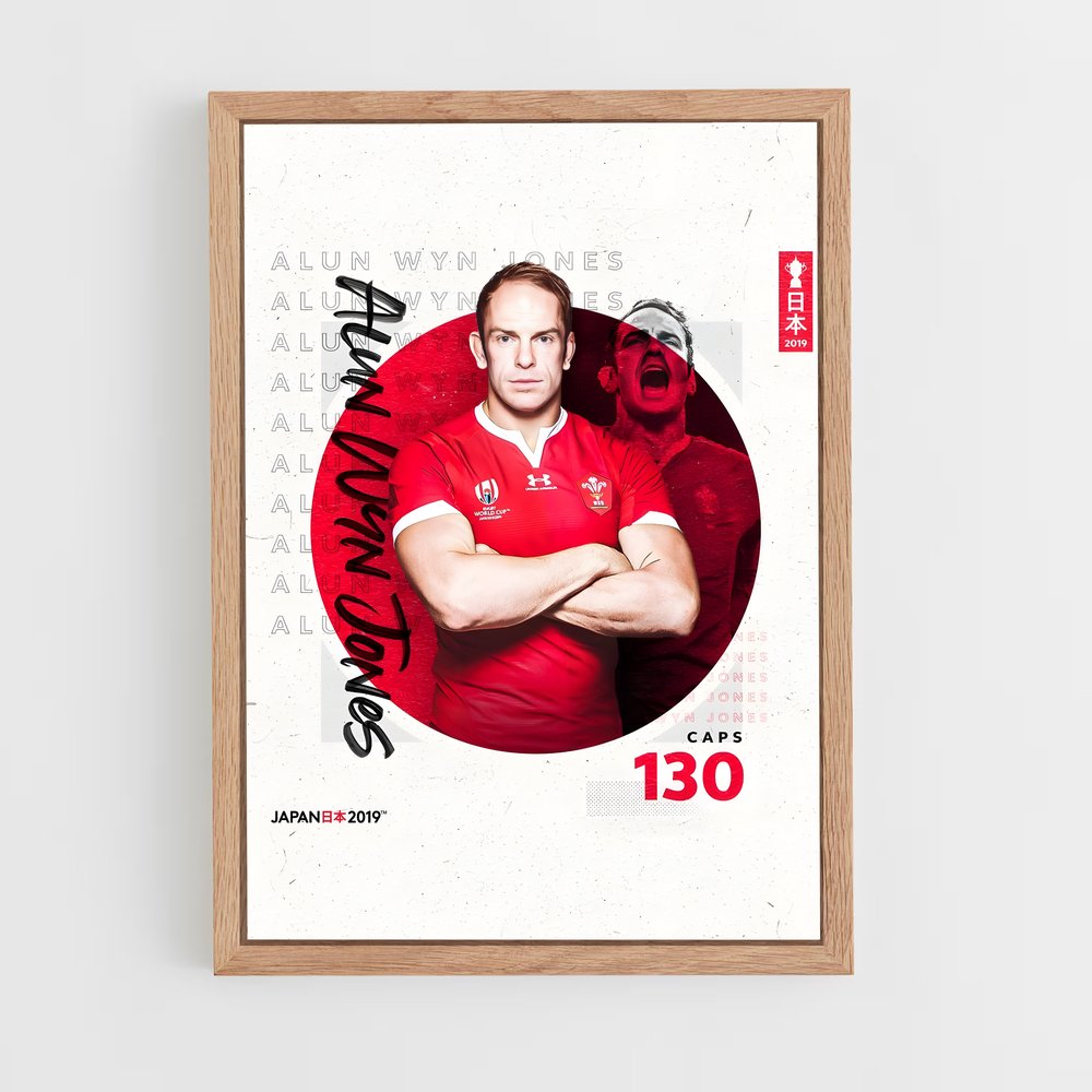 wales-rugby-7 cadre Bois clair
