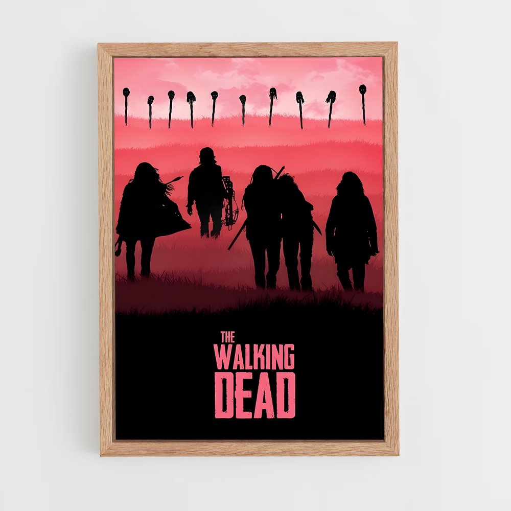walking-dead-11 cadre Bois clair