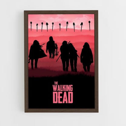 walking-dead-11 cadre Bois foncé