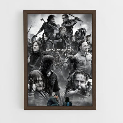 walking-dead-19 cadre Bois foncé