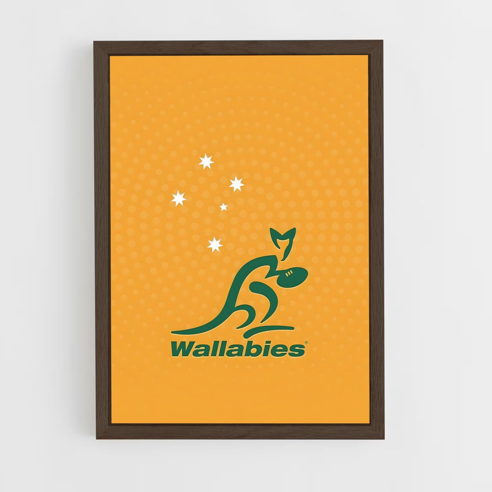 wallabies-2 cadre Bois foncé