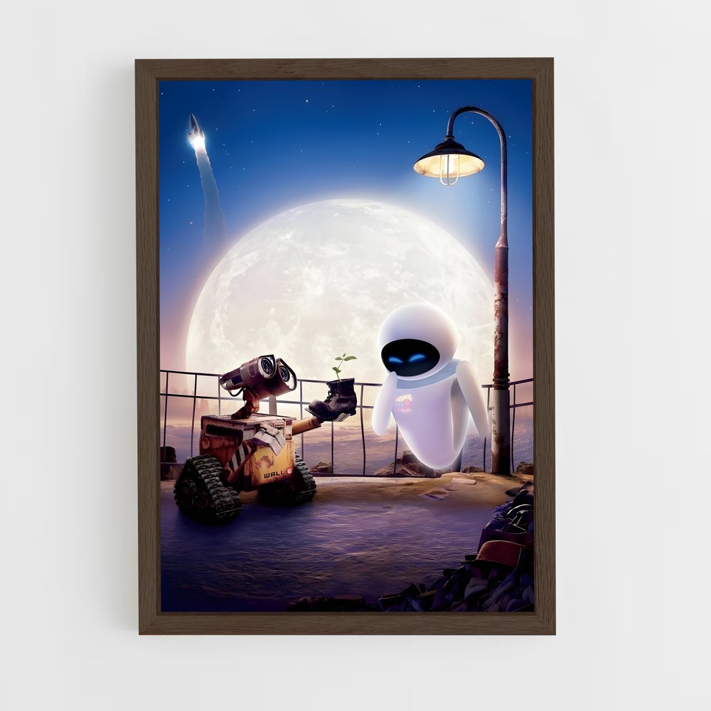 walle-6 cadre Bois foncé