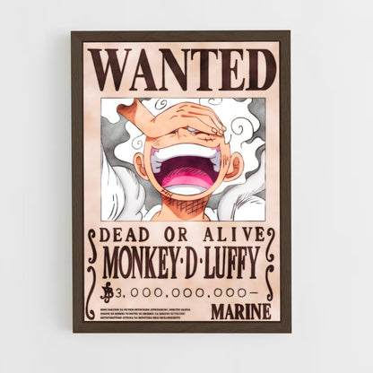 wanted-one-piece-11 cadre Bois foncé