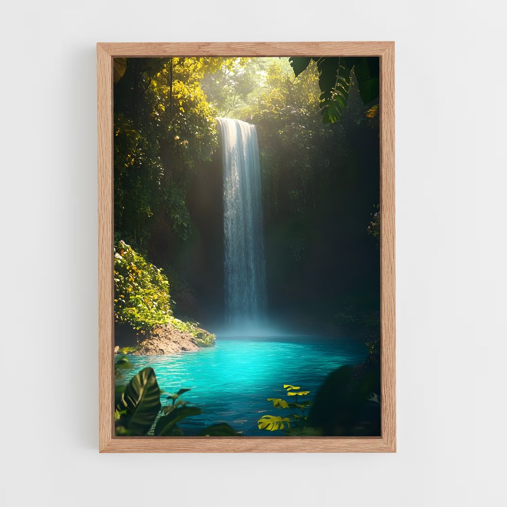 waterfall-7 cadre Bois clair
