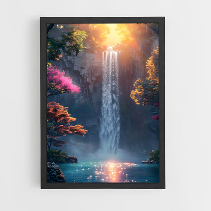 waterfall-9 cadre Noir