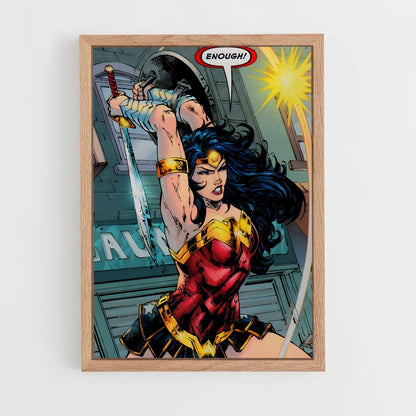 wonder-woman-1 cadre Bois clair