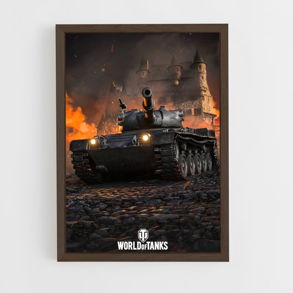 world-of-tanks-6 cadre Bois foncé