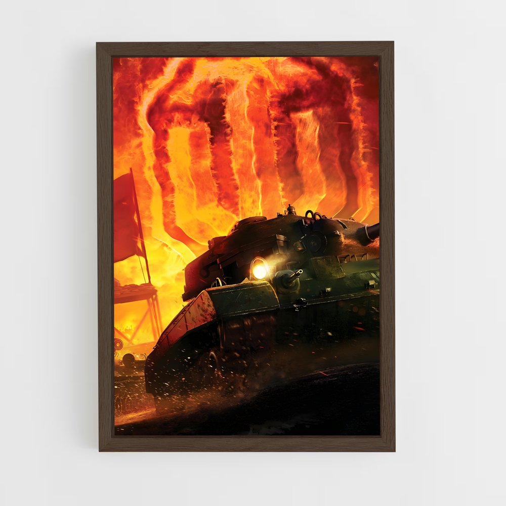 world-of-tanks-9 cadre Bois foncé