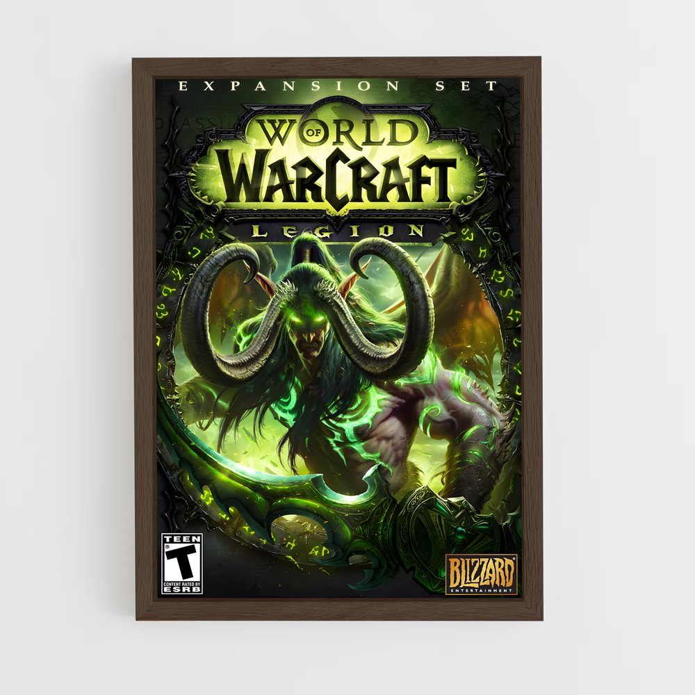 world-of-warcraft-9 cadre Bois foncé