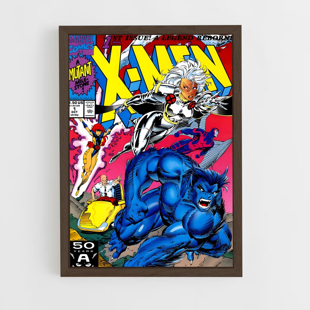 xmen-18 cadre Bois foncé