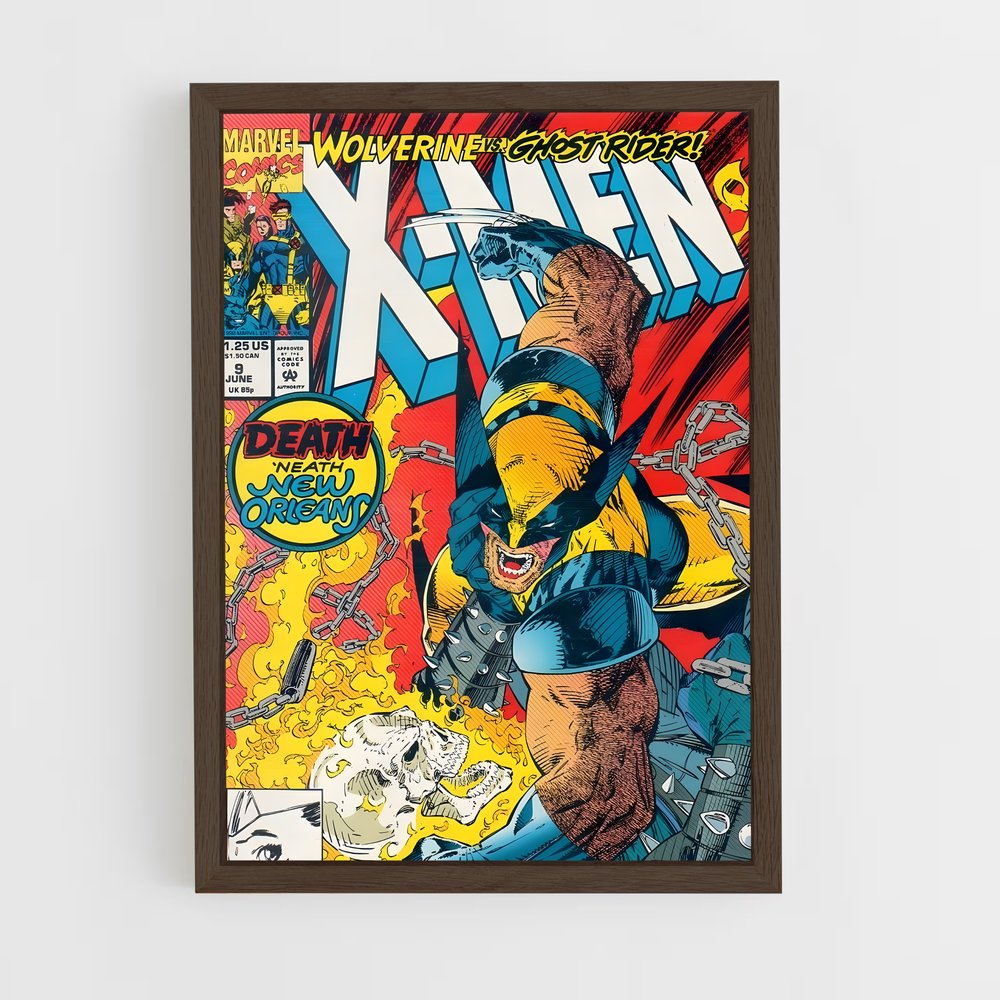 xmen-20 cadre Bois foncé