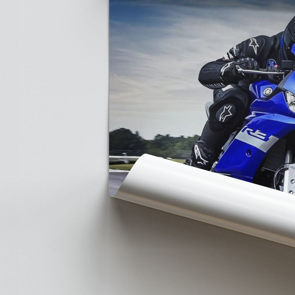 Blue Yamaha Poster