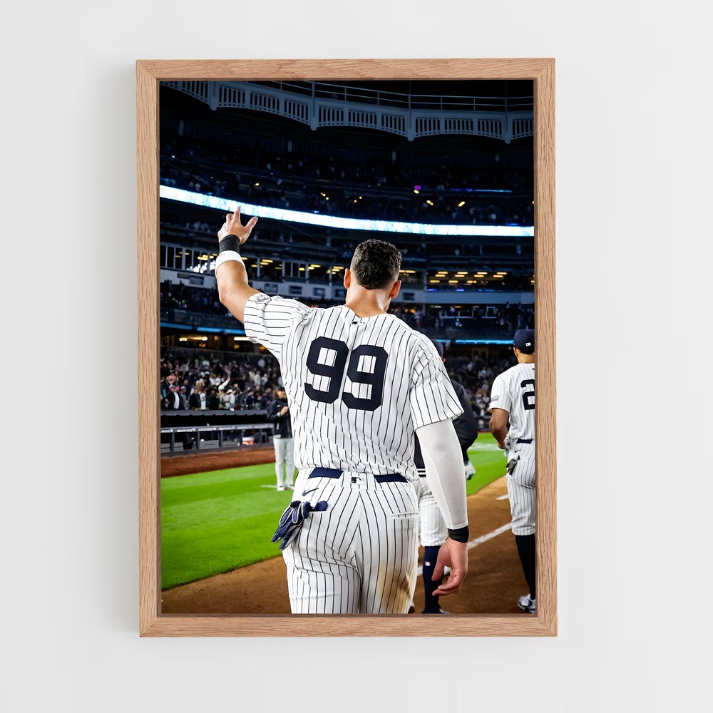 yankees-1 cadre Bois clair