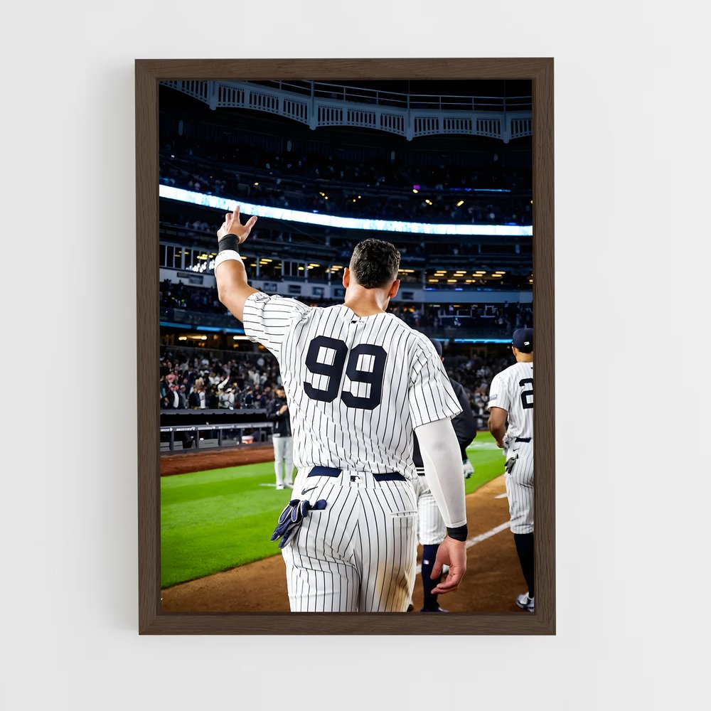 yankees-1 cadre Bois foncé