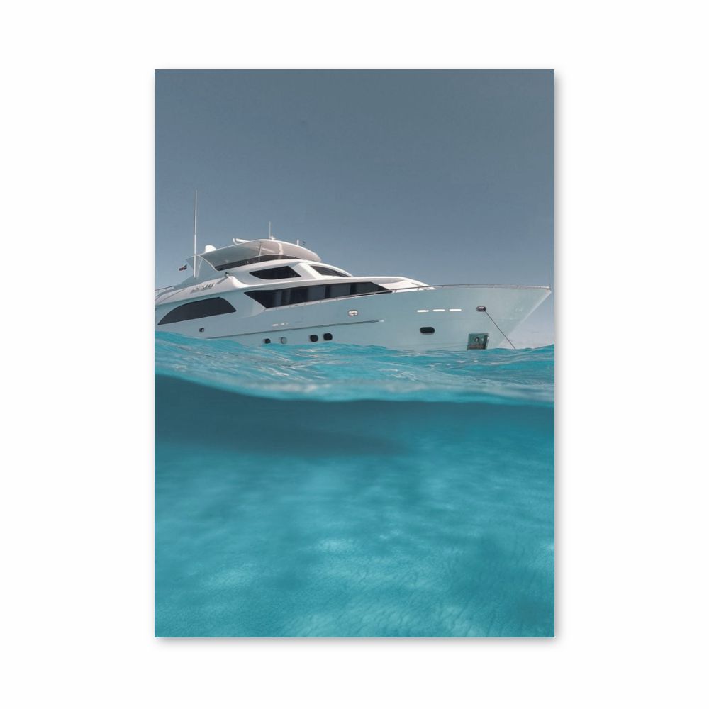 Turquoise Water Yacht Poster